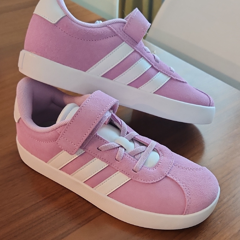 Kids Lavender Adidas VL Court 3.0